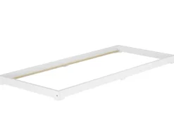 Discount Erst-Holz Extra Niedriges Holzbett Futonbett 80 x 190 cm Kiefer Weiß Modell 47 Rollrost inkl.
