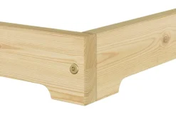 Erst-Holz Futonbett Massivholz Extra Niedrig Kiefer Massivholz 140 x 200 Modell 47 ohne Zubehör