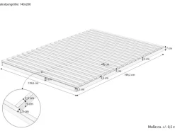 Erst-Holz Niederflurbett Metallfrei 140 x 200 Futon Lattenrost Fichte Modell 97 ohne Zubehör
