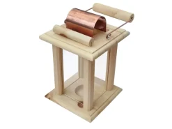 Online Erst-Holz Schöne Zirbenholzlaterne für Innenräume und Draußen als Dekoration