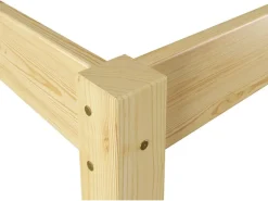 Discount Erst-Holz Stabiles Ehebett Holzbett Gästebett 180 cm x 200 cm Kiefer Massiv Modell 38 ohne Zubehör