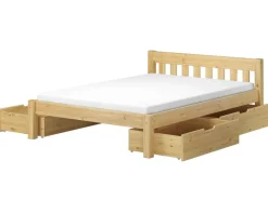 Discount Erst-Holz Stabiles Ehebett Holzbett Gästebett 180 cm x 200 cm Kiefer Massiv Modell 38 ohne Zubehör