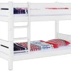 Erst-Holz Teilbares Etagenbett 100 x 200 Kiefer Weiß für Erwachsene Modell 16 ohne Zubehör