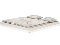 Clearance Erst-Holz Weißes Niederflurbett Futonbett Kieferholzbett 180 x 200 Modell 47 ohne Zubehör