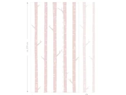 ESTAhome Fototapete Birkenstämme Hellrosa 150 x 279 cm 158927