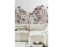 ESTAhome Fototapete Mediterrane Häuser Beige und Grau 200 x 279 cm 159260