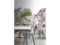 ESTAhome Fototapete Mediterrane Häuser Beige und Grau 200 x 279 cm 159260