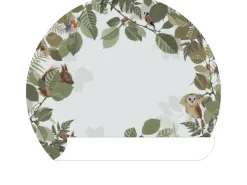 ESTAhome Selbstklebende Runde Tapete Waldtiere Grün und Braun Ø 70 cm 159069