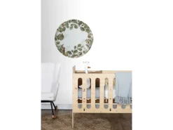 ESTAhome Selbstklebende Runde Tapete Waldtiere Grün und Braun Ø 70 cm 159069