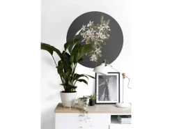 Discount ESTAhome Selbstklebende Runde Tapete Blüte Hellrosa und Schwarz Ø 70 cm 158992