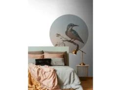 New ESTAhome Selbstklebende Runde Tapete Eisvogel Auf Zweig Abendrot Ø 140 cm 159017