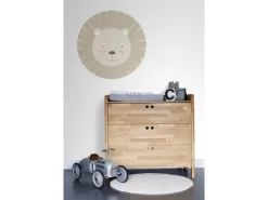 Outlet ESTAhome Selbstklebende Runde Tapete Tierköpfe Beige Ø 70 cm 158973