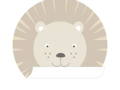 Outlet ESTAhome Selbstklebende Runde Tapete Tierköpfe Beige Ø 70 cm 158973