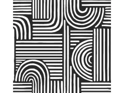 Hot ESTAhome Tapete 3D-Muster Schwarz-Weiß 0.53 x 10.05 m 139941