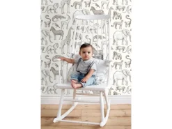 ESTAhome Tapete Dschungeltiere Crême-Weiß 53 cm x 10.05 m