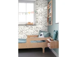 ESTAhome Tapete Dschungeltiere Crême-Weiß 53 cm x 10.05 m