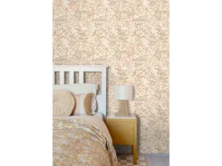 ESTAhome Tapete Feldblumen Terrakotta und Graugrün 50 x 900 cm