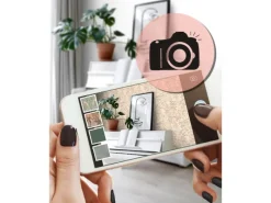 ESTAhome Tapete Feldblumen Terrakotta und Graugrün 50 x 900 cm