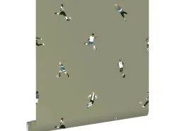 ESTAhome Tapete Fußballspieler Oliv 50 x 900 cm