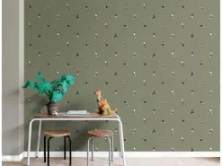 ESTAhome Tapete Fußballspieler Oliv 50 x 900 cm