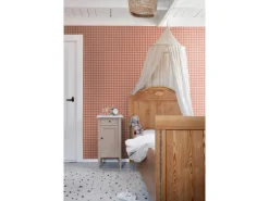 ESTAhome Tapete Karomuster Terrakottarosa 50 x 900 cm