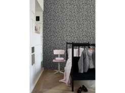 Clearance ESTAhome Tapete Panter Schwarz und Weiß 53 cm x 10,05 m 136810