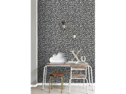 Clearance ESTAhome Tapete Panter Schwarz und Weiß 53 cm x 10,05 m 136810