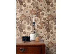 Discount ESTAhome Tapete Retro Blumen 50 x 900 cm Braun