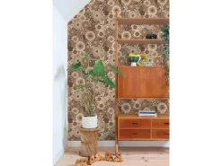 Discount ESTAhome Tapete Retro Blumen 50 x 900 cm Braun