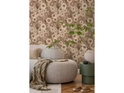 Discount ESTAhome Tapete Retro Blumen 50 x 900 cm Braun