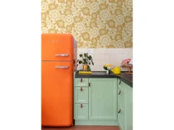 ESTAhome Tapete Retro Blumen 50 x 900 cm Gelb