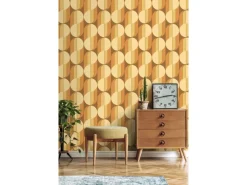 Outlet ESTAhome Tapete Retro-Ornamente Orange und Braun 50 x 900 cm