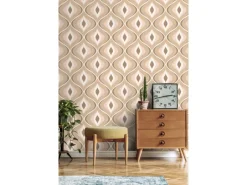 ESTAhome Tapete Retro-Ornamente Beige und Braun 50 x 900 cm