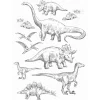 ESTAhome Wandtattoo Dinosaurier Schwarz-Weiß 47,5 cm x 66 cm 156105