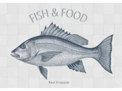 ESTAhome Wandtattoo Fisch Blau 70 x 46,5 cm 159037