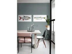 Clearance ESTAhome Wandtattoo Fisch Grau und Rot 97 x 48,5 cm 159039