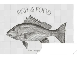 Outlet ESTAhome Wandtattoo Fisch Schwarz 145 x 97 cm 159033