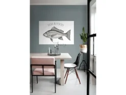 ESTAhome Wandtattoo Fisch Schwarz 145 x 97 cm 159043