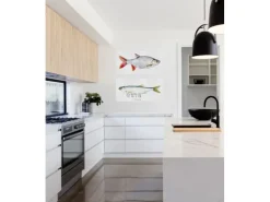 Hot ESTAhome Wandtattoo Fisch Grau und Rot 97 x 48,5 cm 159029