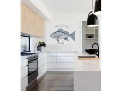 ESTAhome Wandtattoo Fisch Blau 145 x 97 cm 159034