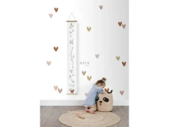 ESTAhome Wandtattoo Herzchen Terrakotta Rosa und Beige 47,5 cm x 66 cm 156112