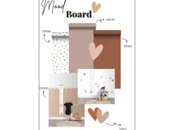 ESTAhome Wandtattoo Herzchen Terrakotta Rosa und Beige 47,5 cm x 66 cm 156112