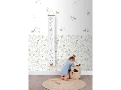 ESTAhome Wandtattoo Hirsche Beige und Grün 33 cm x 47,5 cm 156118