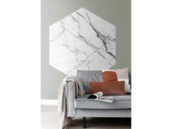 Clearance ESTAhome Wandtattoo Marmor-Optik Schwarz-Weiß 140 x 161 cm 159026