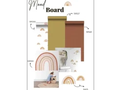 ESTAhome Wandtattoo Regenbogen Terrakottarosa 47,5 cm x 66 cm 156113