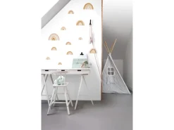 ESTAhome Wandtattoo Regenbogen Terrakottarosa 47,5 cm x 66 cm 156113