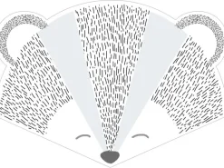 Outlet ESTAhome Wandtattoo Tierköpfe Grau und Blau 70 x 51 cm 158967