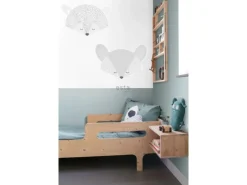 ESTAhome Wandtattoo Tierköpfe Hellgrau 70 x 46,5 cm 158969