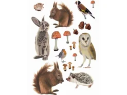 ESTAhome Wandtattoo Waldtiere Braun 47,5 cm x 66 cm 156101