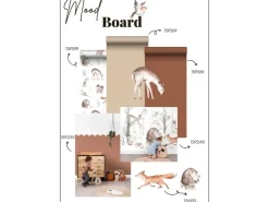 Best ESTAhome Wandtattoo Waldtiere Braun 33 cm x 47,5 cm 156116